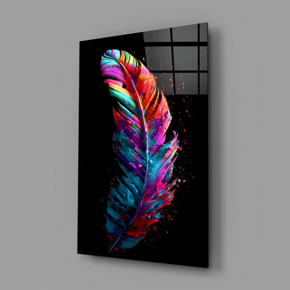 Feather Glass Wall Art