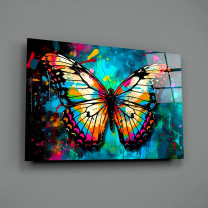 Winged Butterfly Glass Wall Art