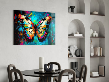 Winged Butterfly Glass Wall Art