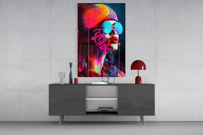 Lips and Looks Glass Wall Art