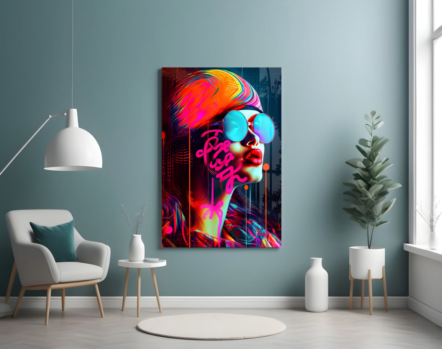 Lips and Looks Glass Wall Art