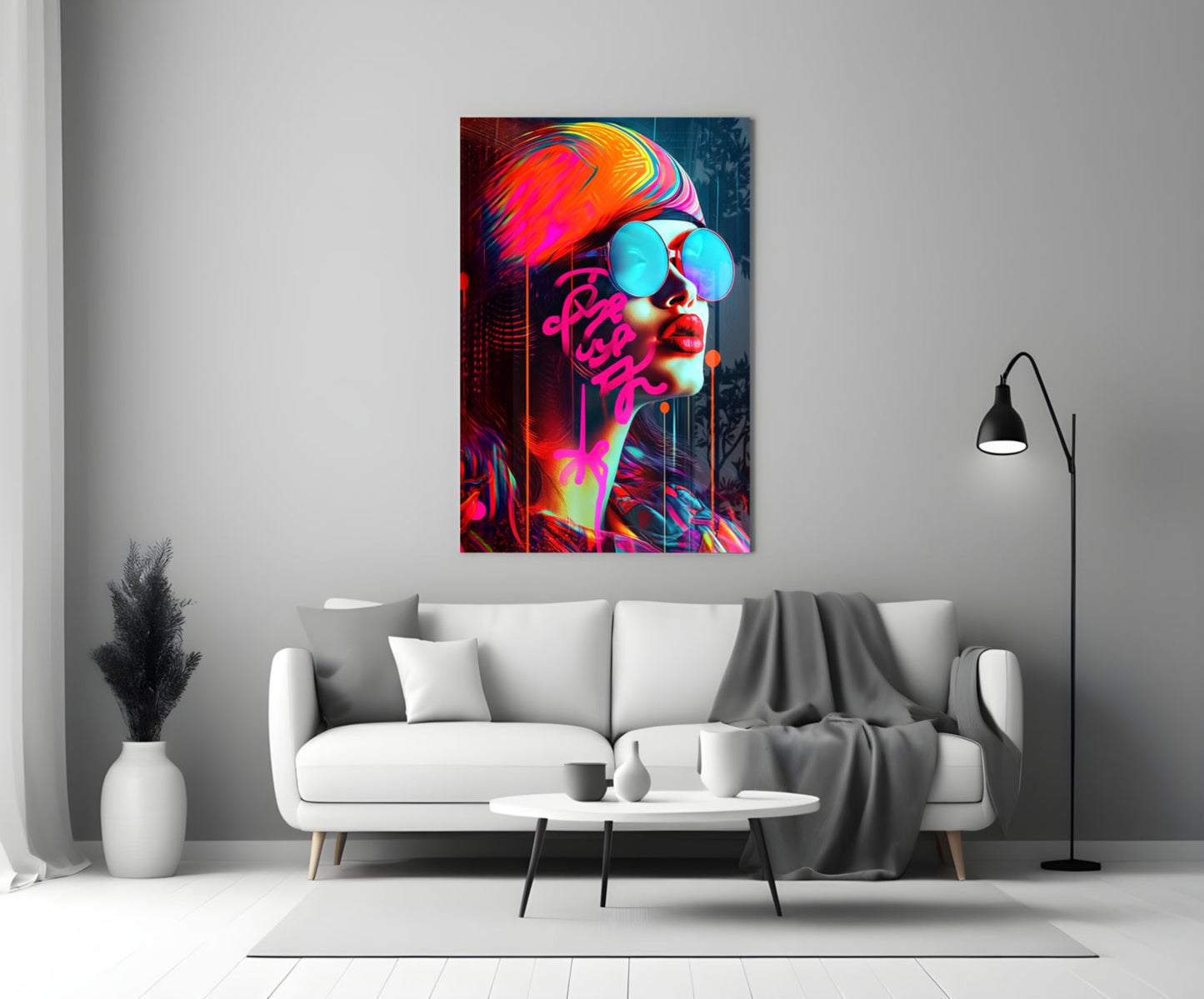Lips and Looks Glass Wall Art