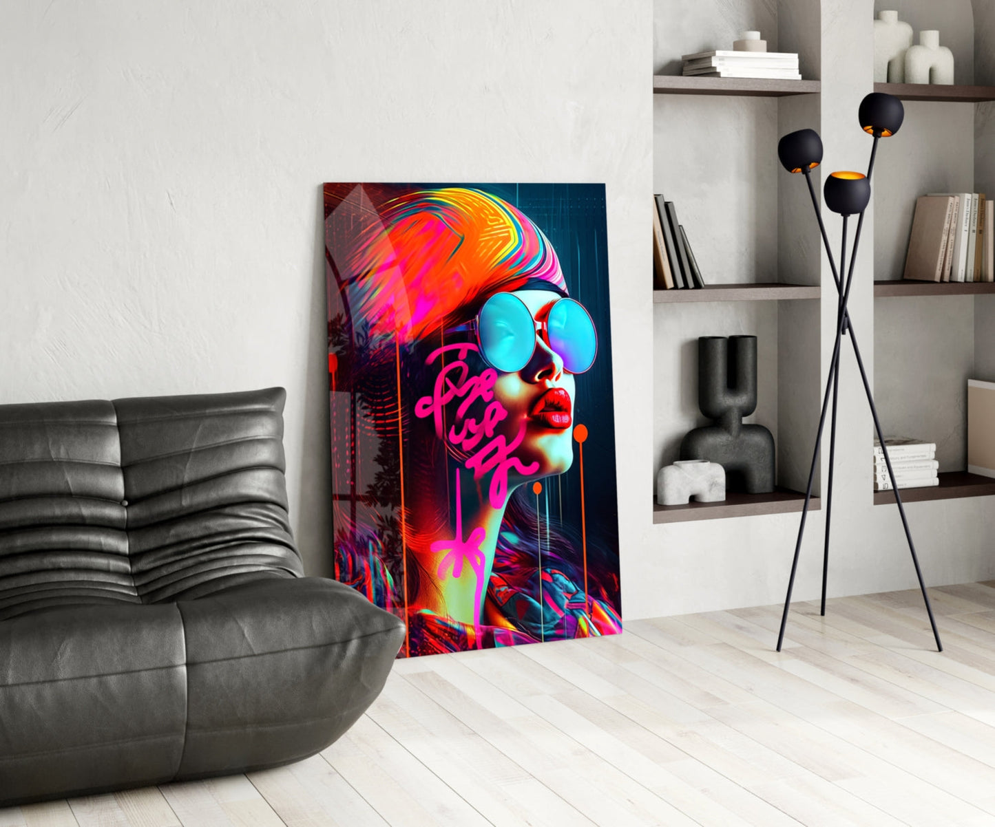 Lips and Looks Glass Wall Art