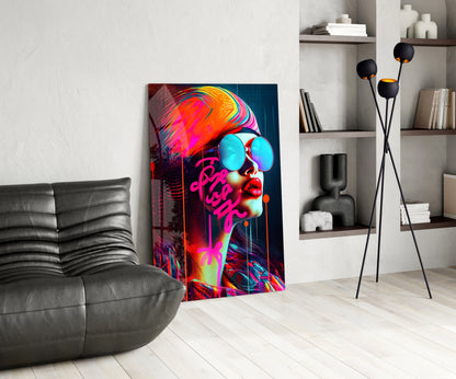 Lips and Looks Glass Wall Art