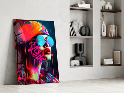 Lips and Looks Glass Wall Art