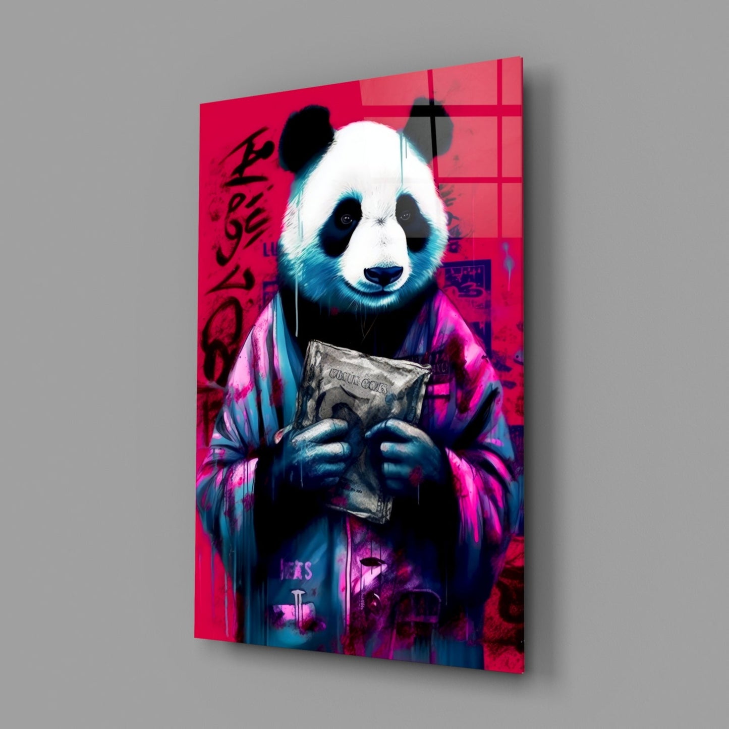 Panda Glass Wall Art