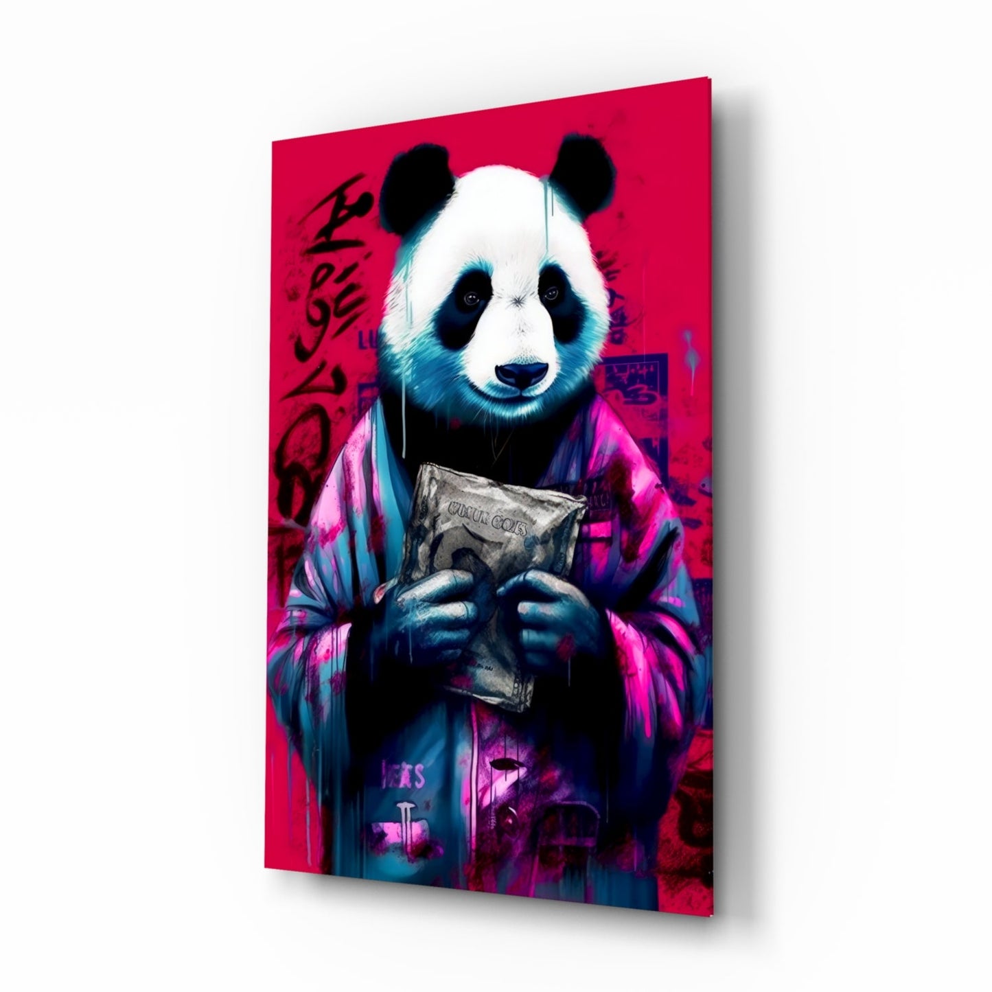 Panda Glass Wall Art