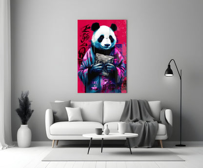 Panda Glass Wall Art