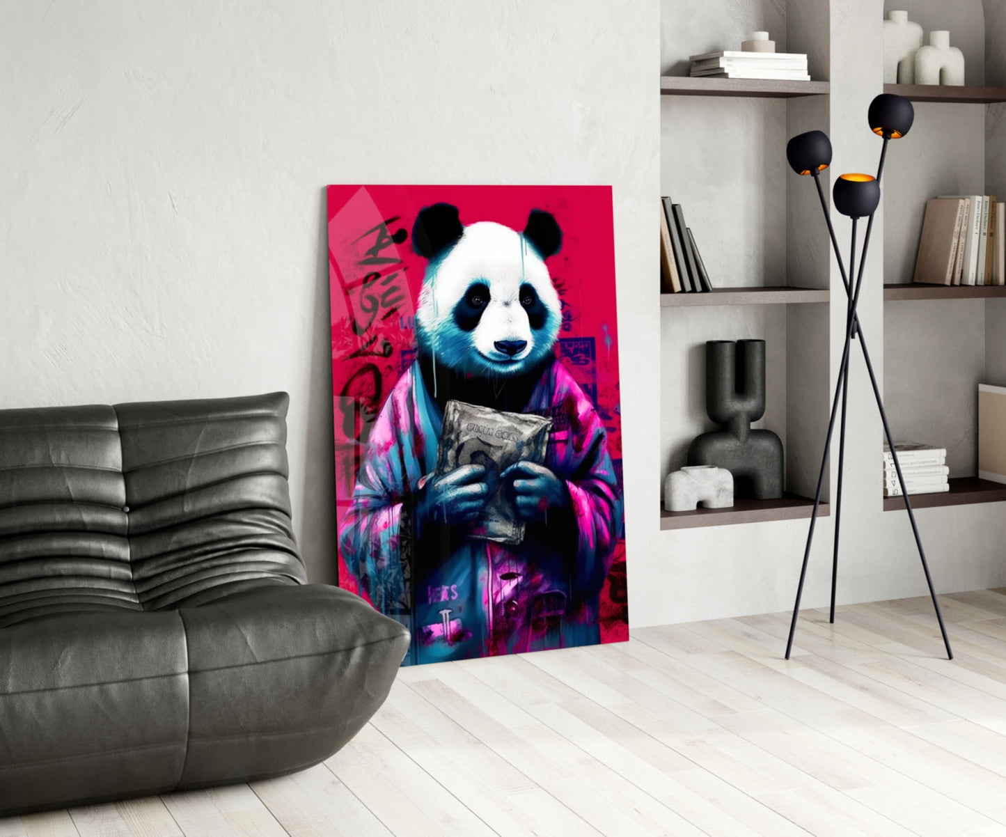 Panda Glass Wall Art
