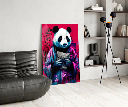 Panda Glass Wall Art