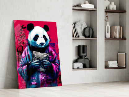 Panda Glass Wall Art