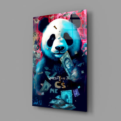 Rich Panda Glass Wall Art