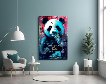Rich Panda Glass Wall Art