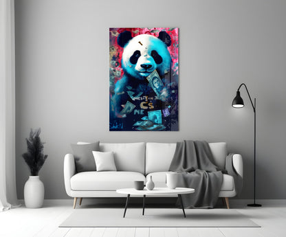 Rich Panda Glass Wall Art