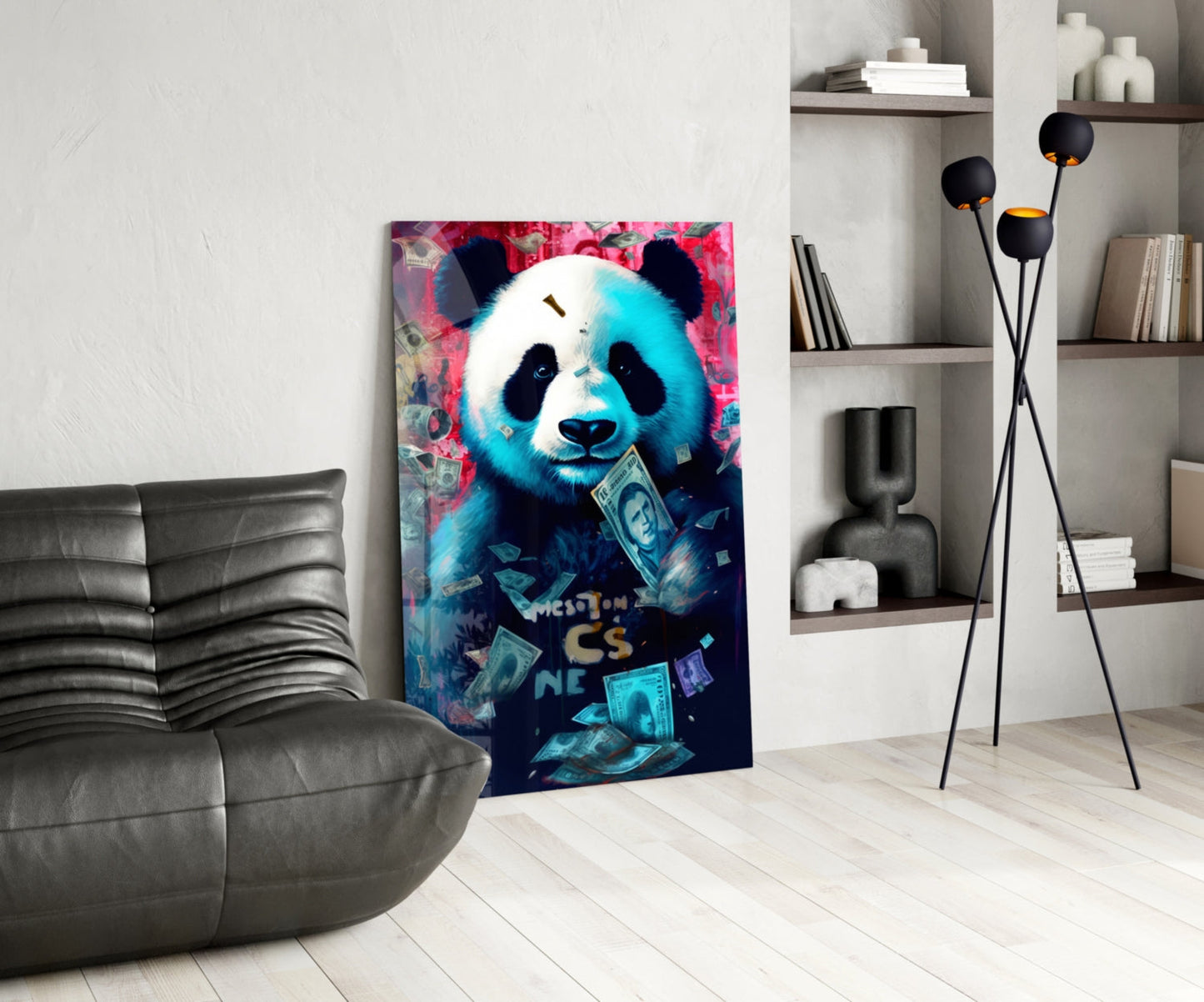 Rich Panda Glass Wall Art
