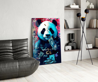 Rich Panda Glass Wall Art