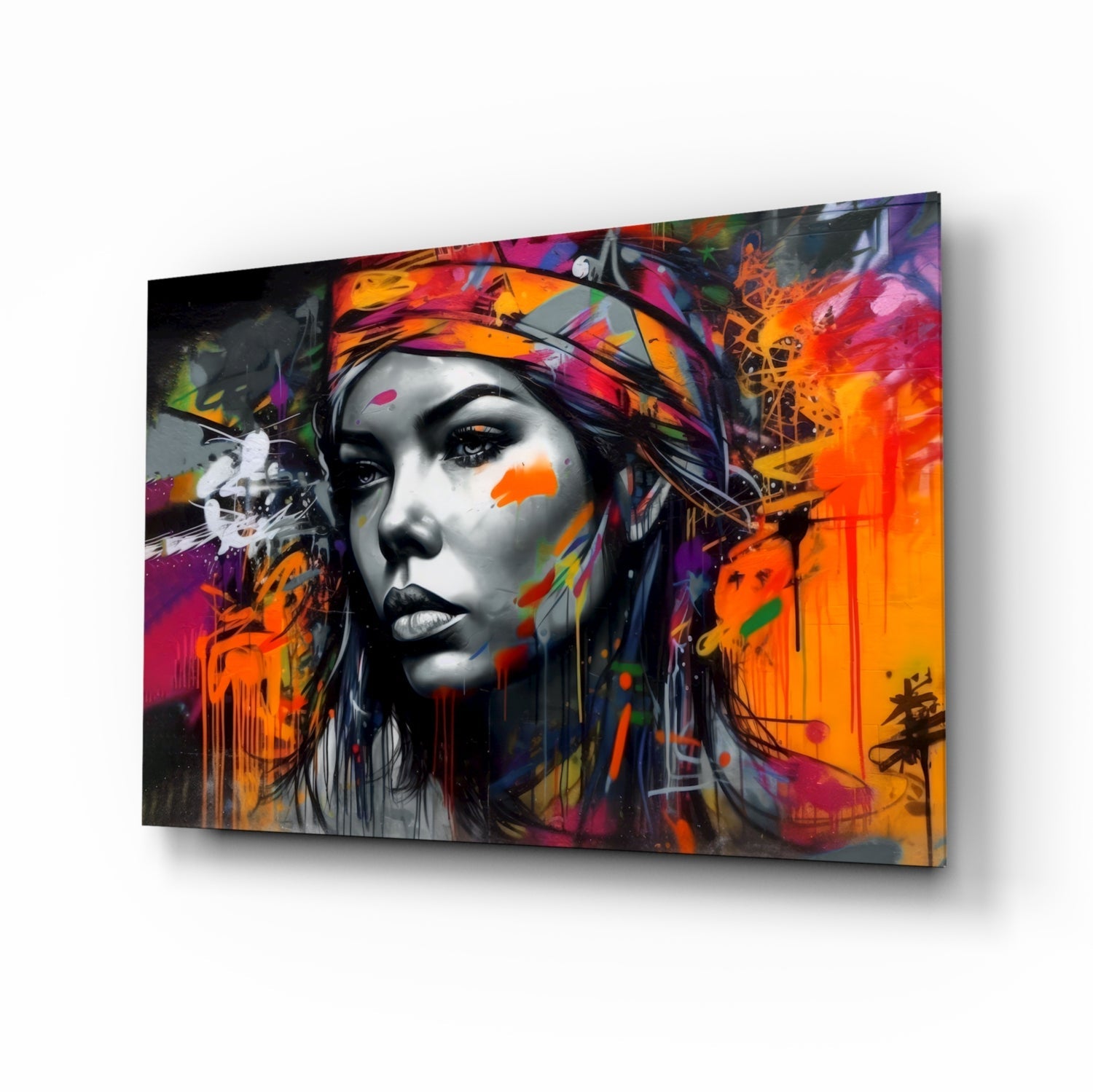 Peaceful Mind serene portrait glass wall art