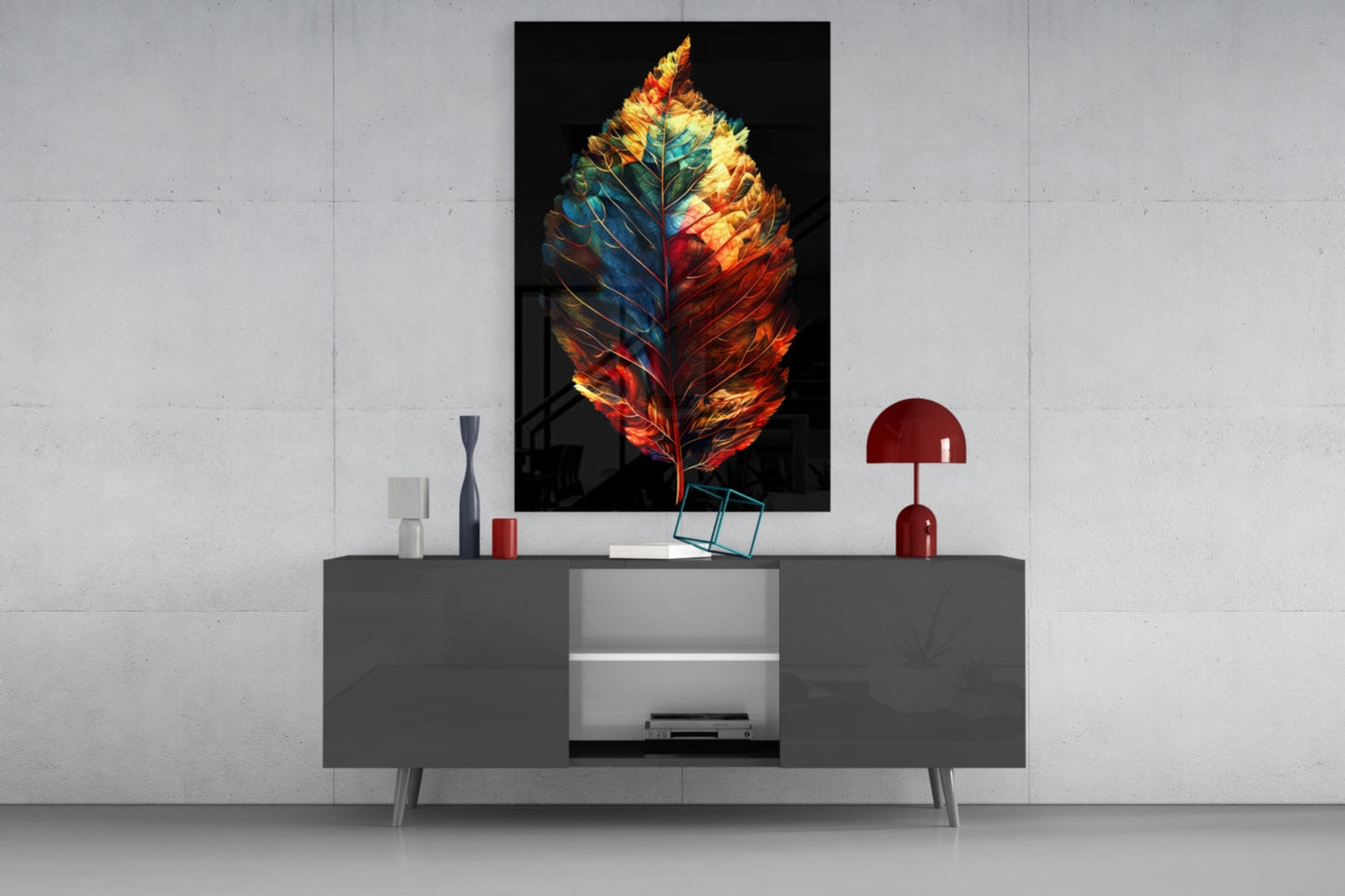 Autumn Leaf Glass Wall Art