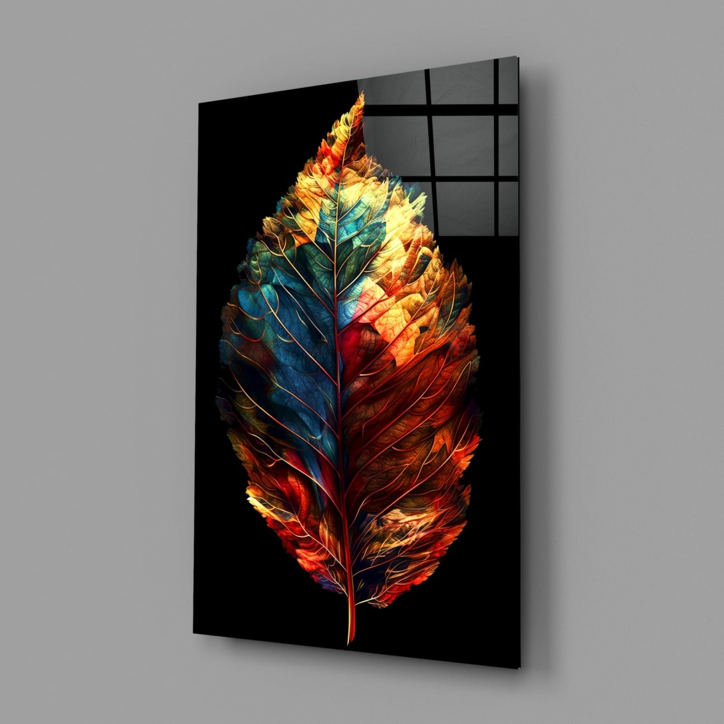 Autumn Leaf Glass Wall Art