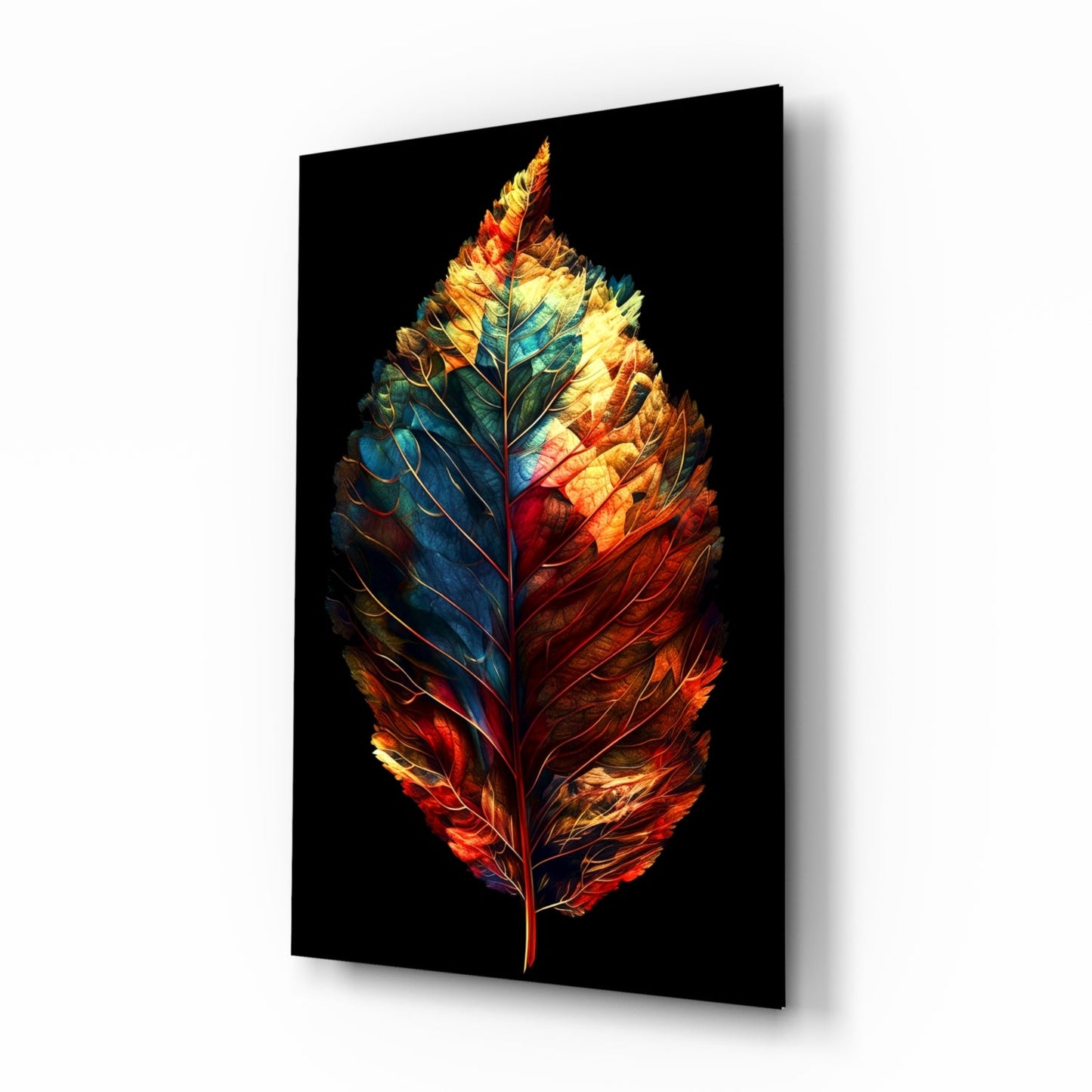 Autumn Leaf Glass Wall Art