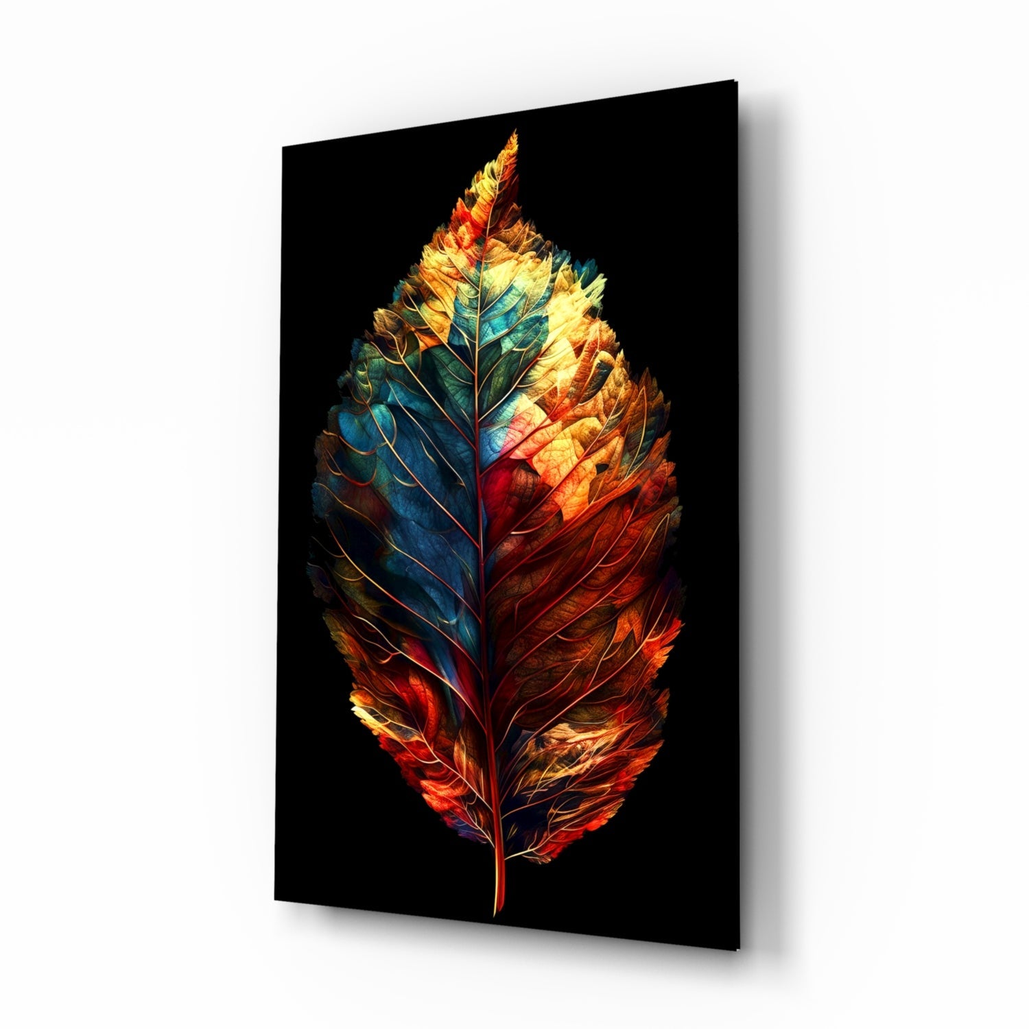 Autumn Leaf Glass Wall Art