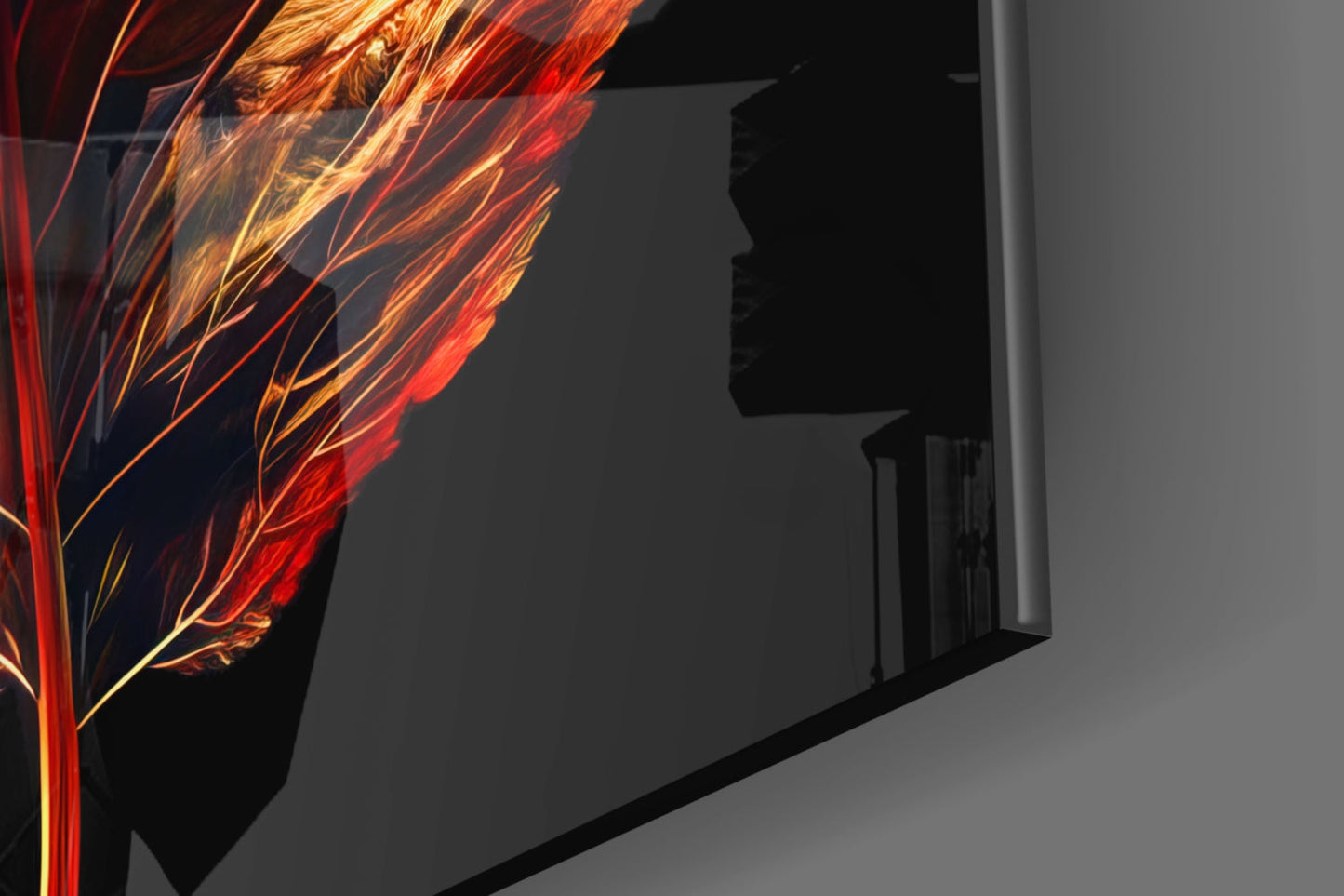 Autumn Leaf Glass Wall Art