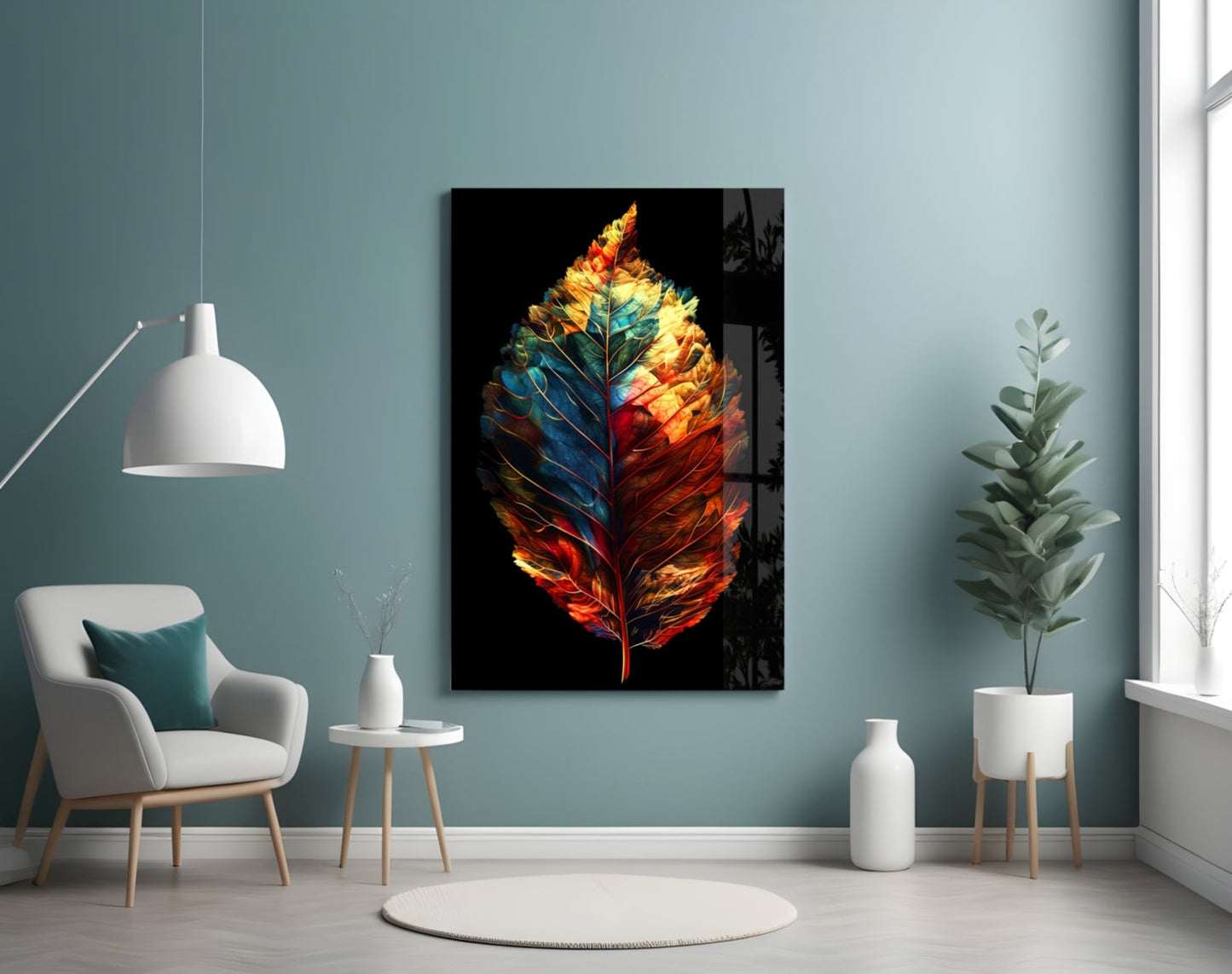 Autumn Leaf Glass Wall Art