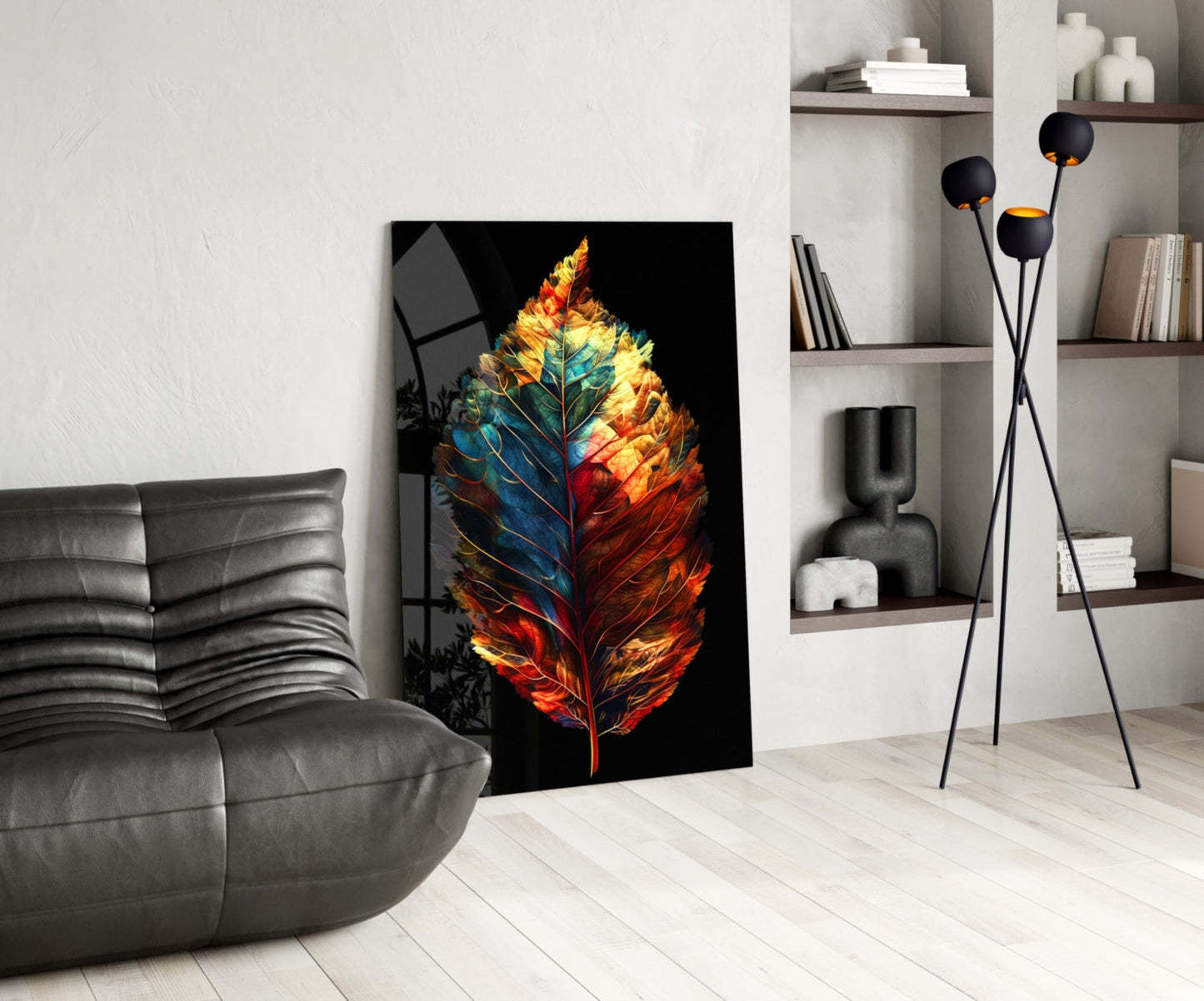Autumn Leaf Glass Wall Art