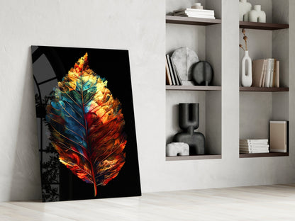 Autumn Leaf Glass Wall Art