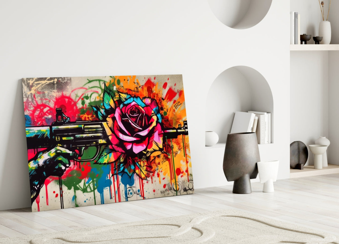 Rose Bullet Glass Wall Art