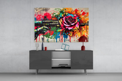 Rose Bullet Glass Wall Art