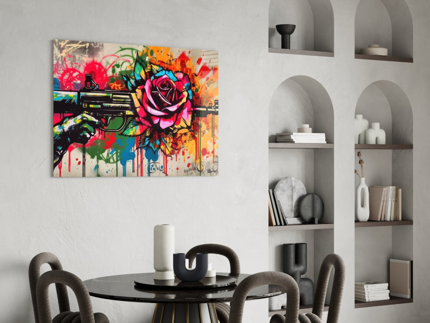 Rose Bullet Glass Wall Art