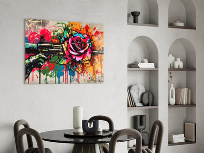 Rose Bullet Glass Wall Art