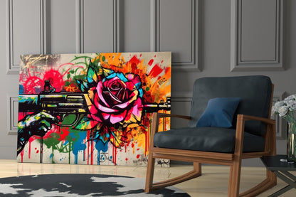 Rose Bullet Glass Wall Art