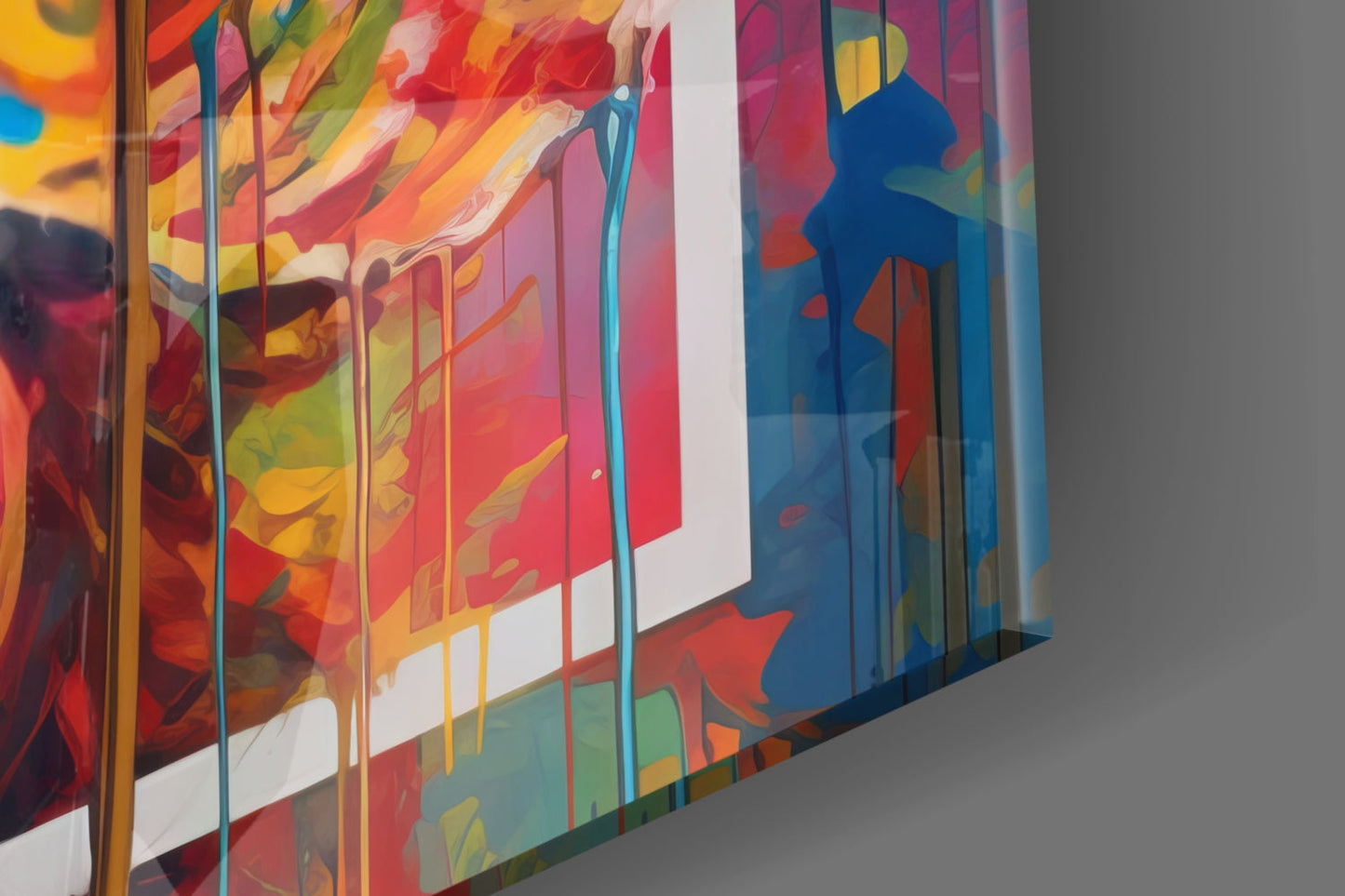Orange Kiss Pop Art Portrait Glass Wall Art