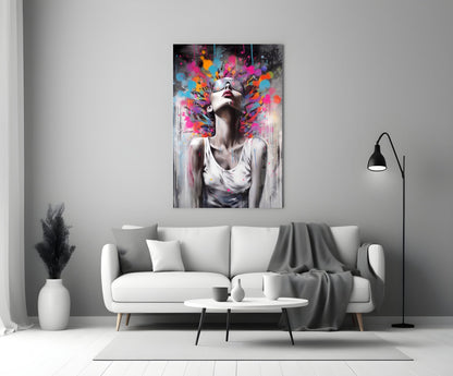 Colors in My Head Glass Wall Art