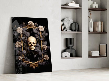 Skull Portrait Glass Wall Art