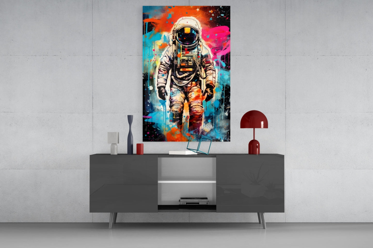 Astronaut Glass Wall Art