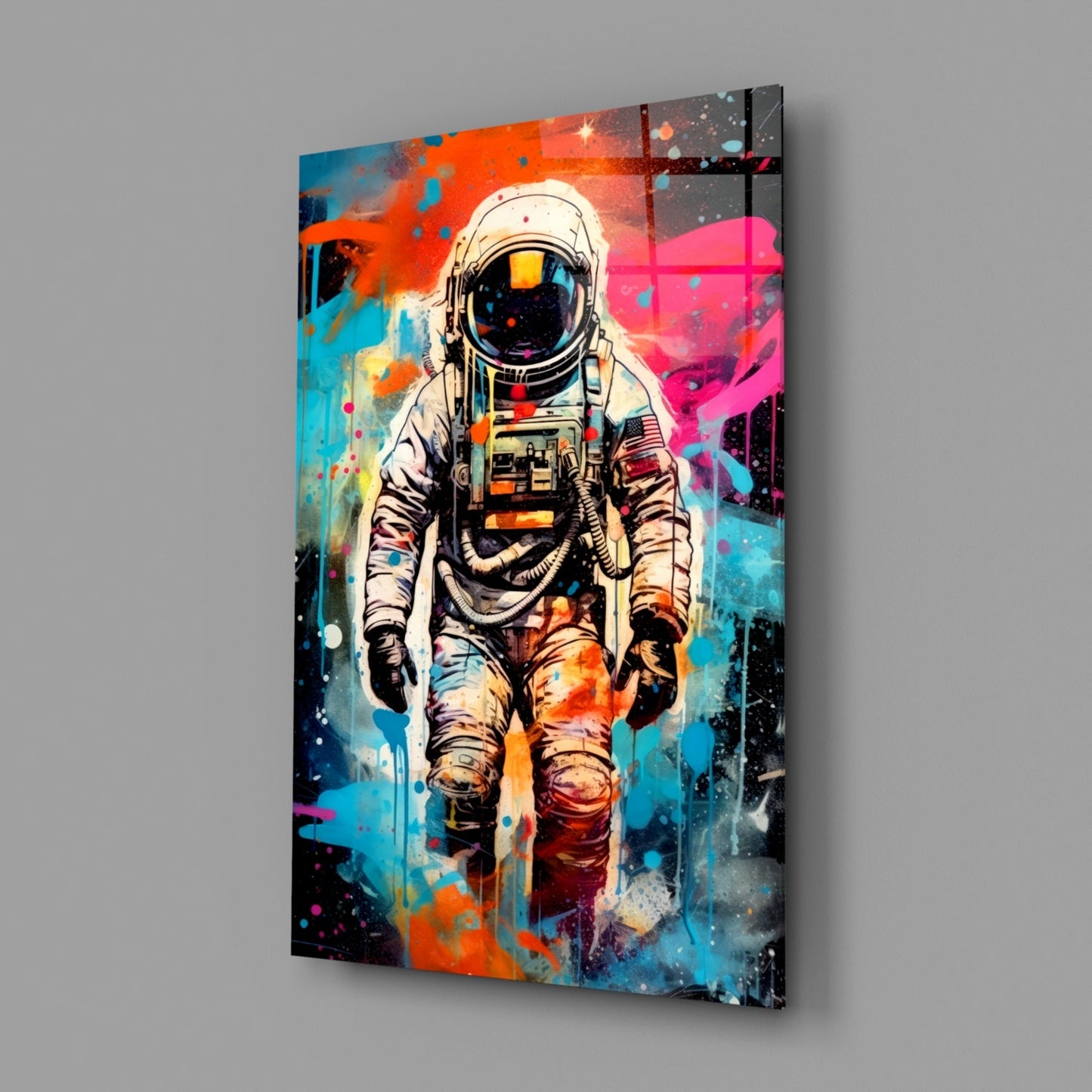 Astronaut Glass Wall Art