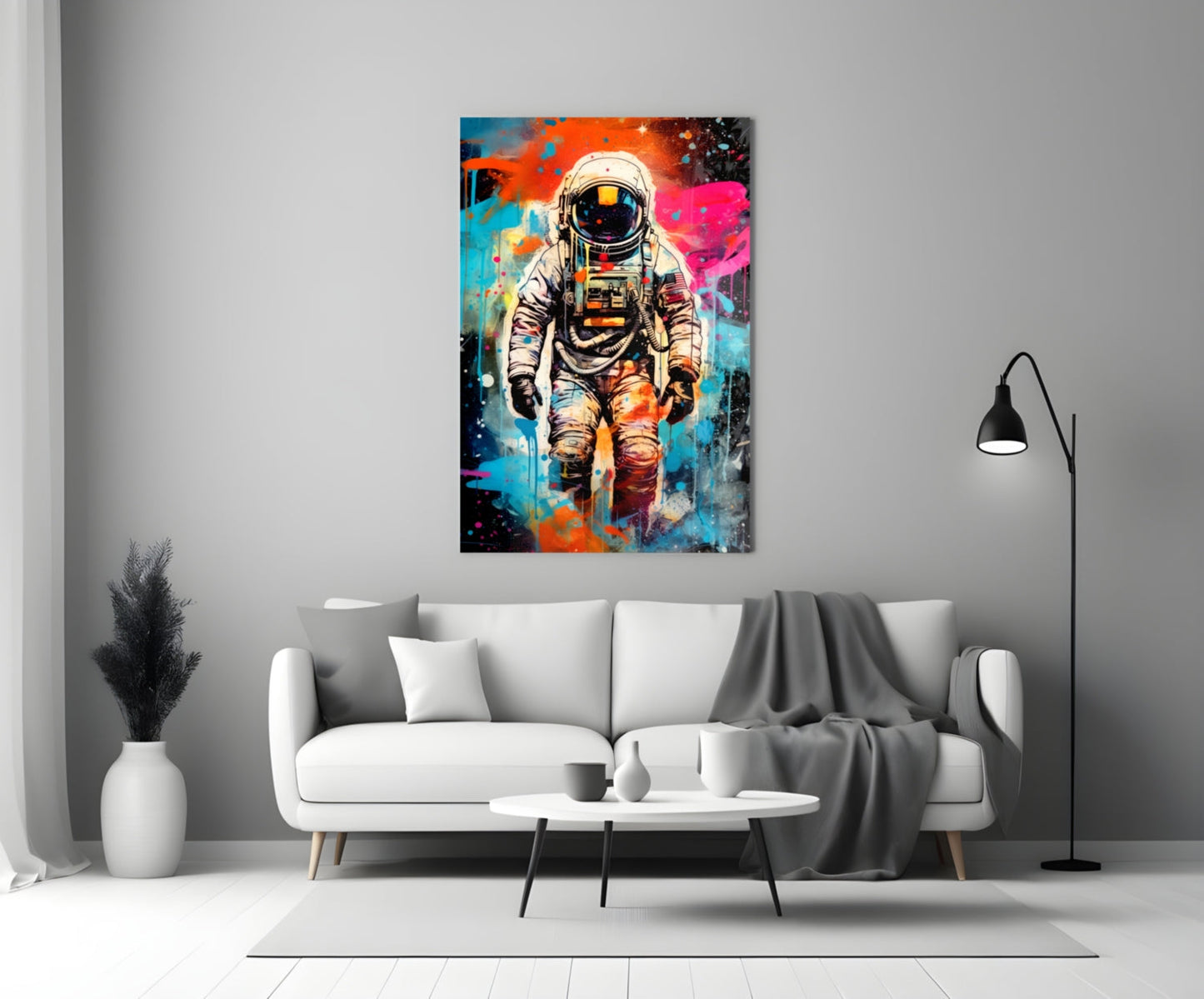 Astronaut Glass Wall Art