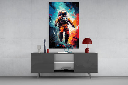 Astronaut Glass Wall Art