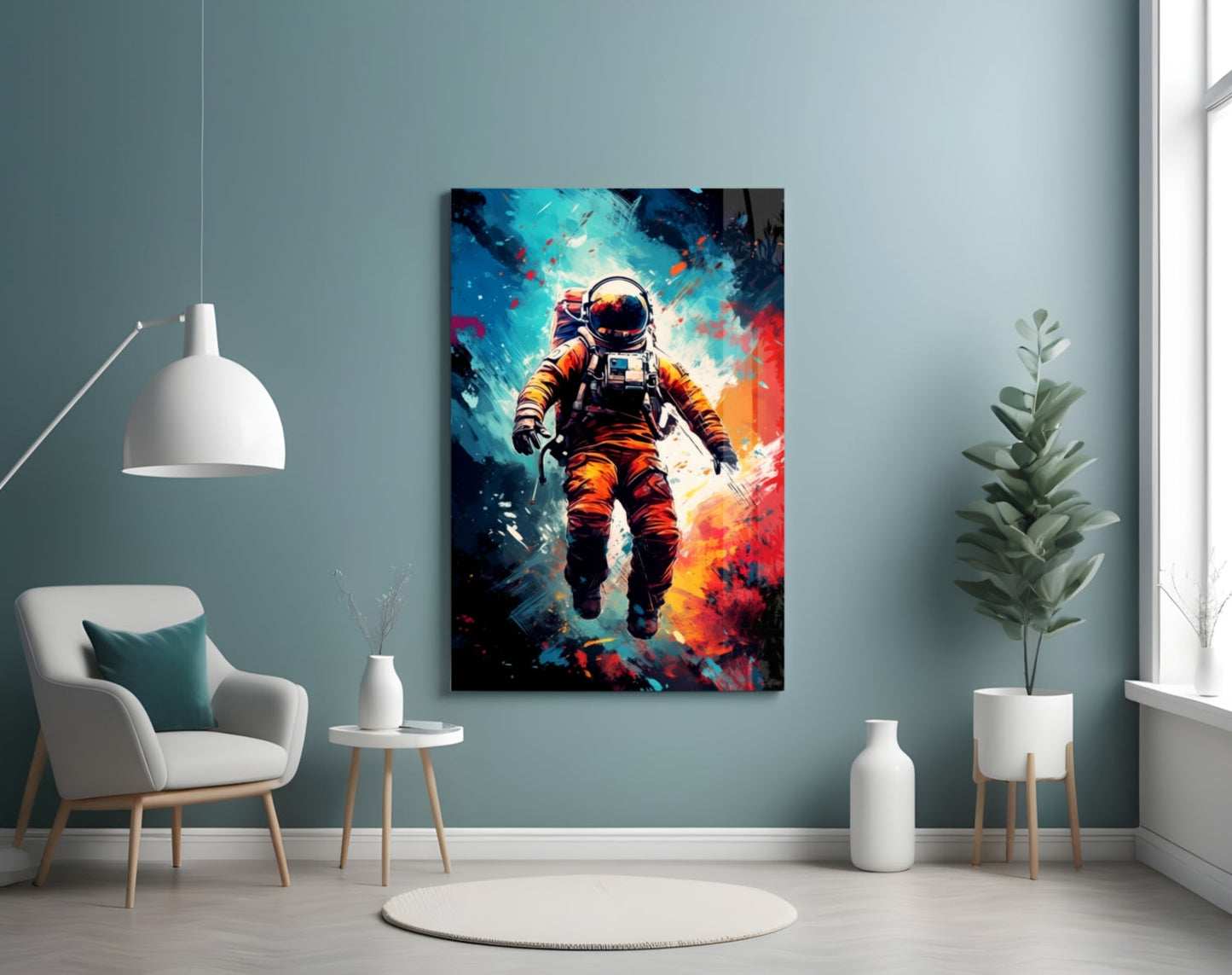 Astronaut Glass Wall Art