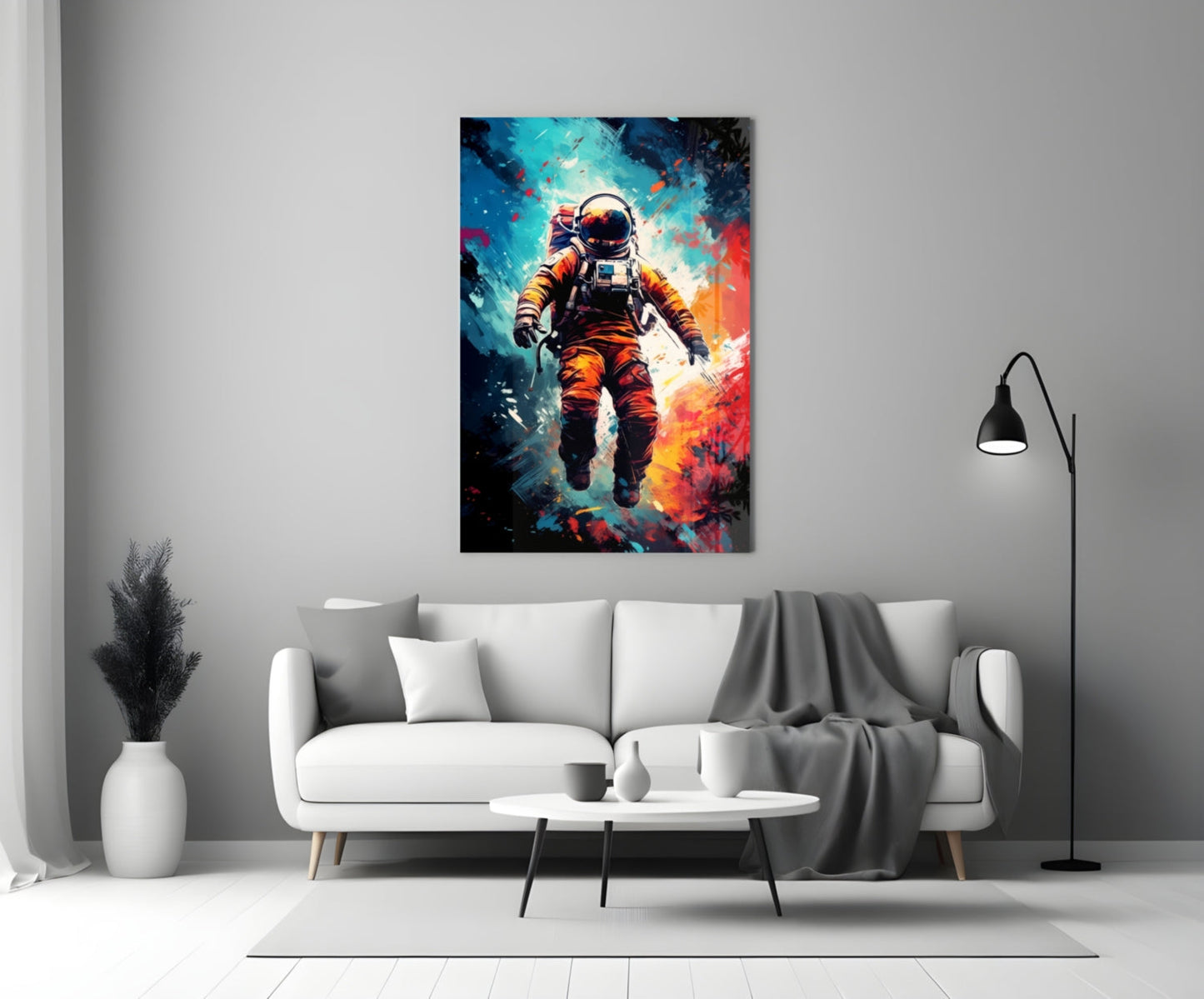 Astronaut Glass Wall Art