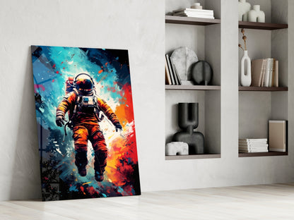 Astronaut Glass Wall Art