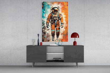 Astronaut Glass Wall Art