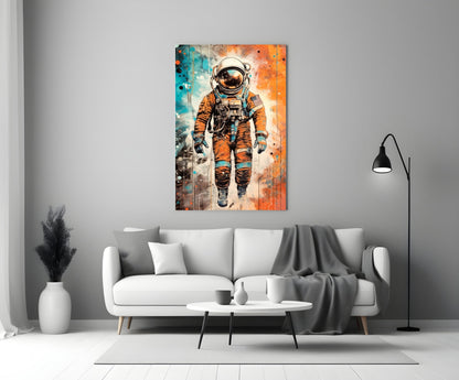 Astronaut Glass Wall Art
