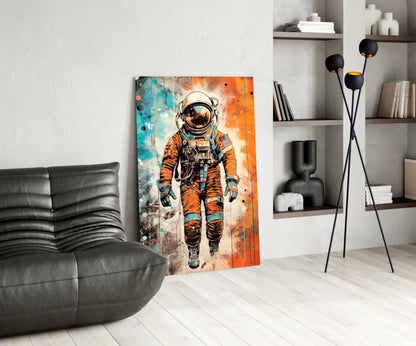 Astronaut Glass Wall Art