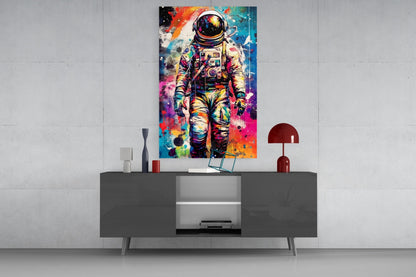 Astronaut Glass Wall Art