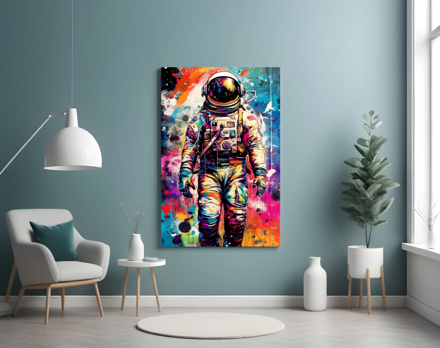 Astronaut Glass Wall Art