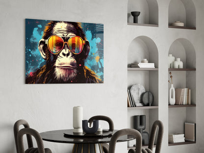 Grumpy Ape Sunglasses Glass Wall Art